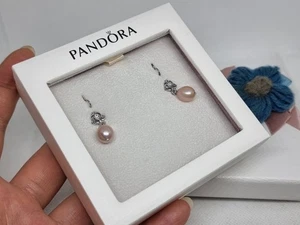VERPACKT Original Pandora Silber My Princess Rosa Perlen Ohrringe 💕 S925 ALE  - Bild 1 von 8