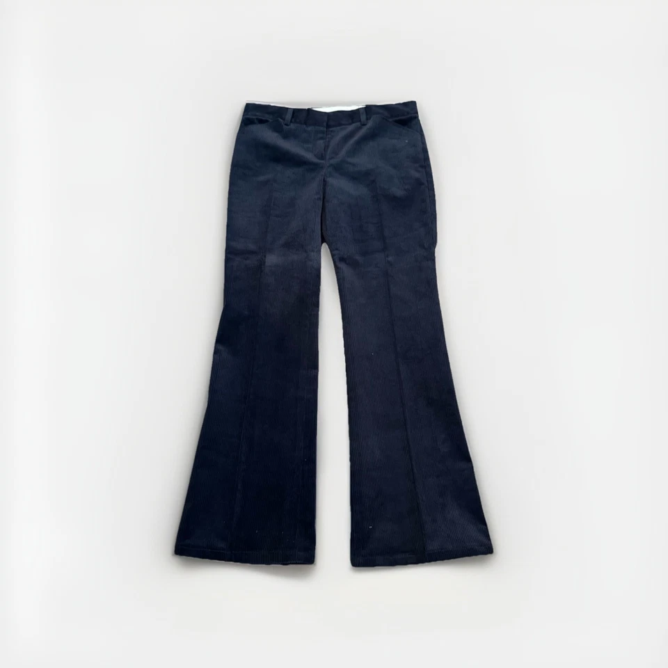 Pantalones para mujer Theory Flare talla 8 marrón pana tiro bajo corte acampanado Foto 1 de 4