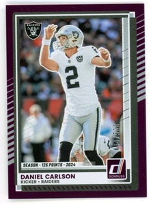 Tarjeta de fútbol americano Donruss Daniel Carlson 444/500 2025 insertada - violeta - Imagen 1 de 1