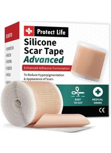 Nastro cicatriziale in silicone grado medico formulazione adesiva avanzata (1,6" X 118") - Foto 1 di 6