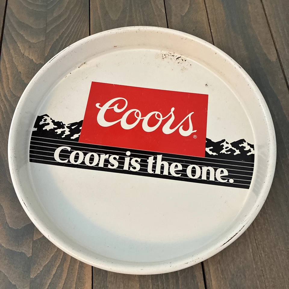 Vintage 1986 Coors is the One Beer Serving Tray Man Cave Collectible Decor (ST) - Image 1 of 4