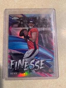 2024 Topps Chrome - Rifrattore Finesse Bo Nix #F-4 (RC) - Foto 1 di 1