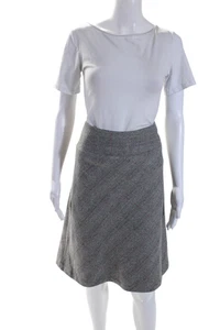 Falda midi de lana con estampado a cuadros gris United Colors of Benetton para mujer talla 46 - Imagen 1 de 7