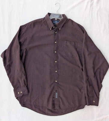 Camisa Para Hombre 2XL Alta ENRO Sarga Inglesa Azul Marino Y Rojo Manga Larga Con Botones Foto 1 de 4