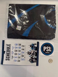 Carolina Panthers 2021 PSL Owner Flag Schedule & Sticker - Picture 1 of 3