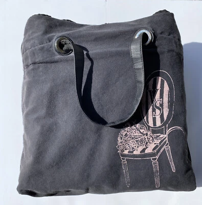 VICTORIA’S SECRET TOTE BAG CARRYING TRAVEL LEATHER STRAPS NAVY PINK - Image 1 of 4