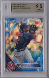 FRANCISCO LINDOR 2016 Topps Chrome Sapphire #439 BGS 9.5 Gem Mint - Picture 1 of 2