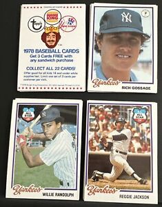 1978 Topps New York Yankees Complete Burger King Set # 1-22 NM-MINT *4for4Cards*