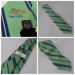 ROLEX Tie Monterey Motorsports Reunion Logo - Beautiful Authentic Rolex Necktie - Picture 1 of 8