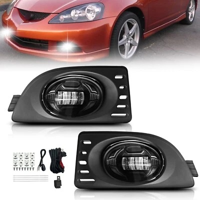 Luces antiniebla LED de lente transparente luces de parachoques delanteras para Acura RSX 2005-2007 + cableado Foto 1 de 4