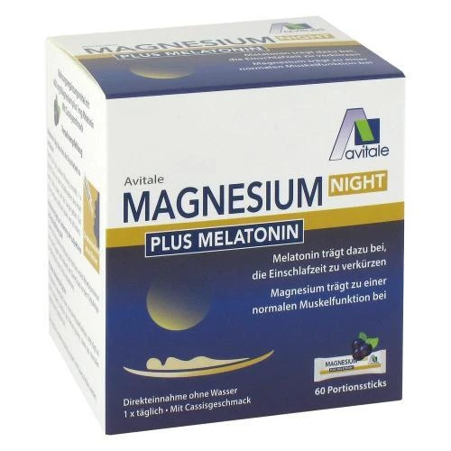 AVITALE GMBH MAGNESIUM NIGHT plus 1 mg Melatonin Direktsticks 60 ST PZN 17269344