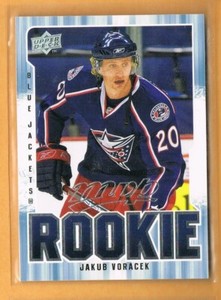 2008-09 Upper Deck MVP Jakub Voracek Rookie #364 Blue Jackets RC