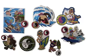 Town Country Surfboards Sticker Collectors STICKER SET 8 Lot USA Bones Flip - Picture 1 of 4