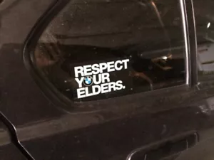 2x Respect Your Elders BMW Decal EURO Sticker Aufkleber - Bild 1 von 1