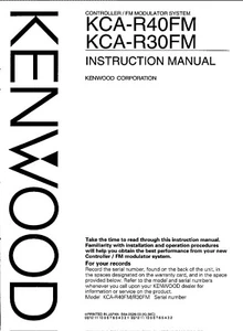 Bedienungsanleitung-Operating Istruzioni per Kenwood KCA-R40 Fm, KCA-R30 Fm - Foto 1 di 1