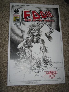 Derek Riggs Iron Maiden Eddie Signed Comic Art Print SDCC Ltd/100 2019 11X17 - Picture 1 of 3