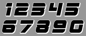 NUMMERN RENNSPORT NUMMERN DRIFT TUNING MOTORRAD AUFKLEBER STICKER NU019 - Bild 1 von 6