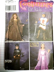Princess Knight Childs 3 4 5 6 7 8 Costume 5520 Simplicity Sewing Pattern UC - Picture 1 of 9