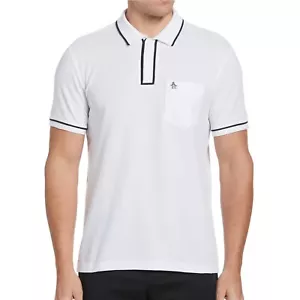 Camisa Polo Original Penguin Para Hombre The Earl Piqué Algodón Punta Logo Blanco Brillante - Imagen 1 de 2