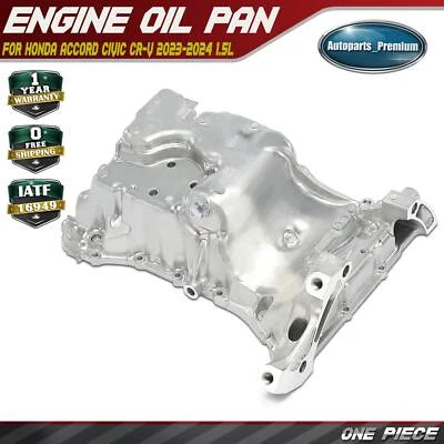 New Engine Oil Pan for Honda Accord CR-V 2023-2024 Civic L4 1.5L Turbocharged - Image 1 of 4