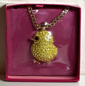 BUTLER & WILSON : BOXED VINTAGE NECKLACE CHUNKY GOLD TONE GOLD RHINESTONE CHICK - Picture 1 of 4