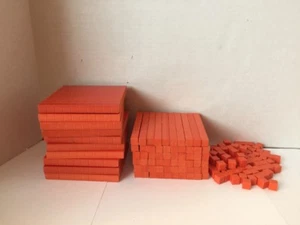 160 unidades de varilla plana manipuladora matemática base naranja diez 10 bloques para hogar escuela - Imagen 1 de 6