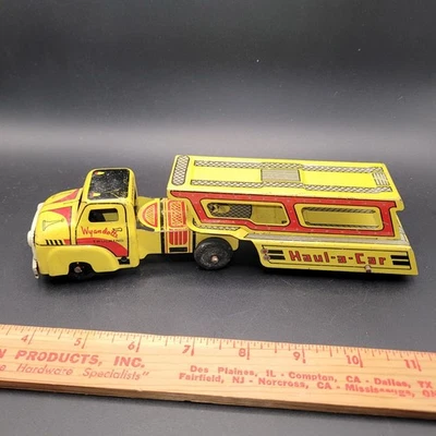 Remolque Wyandotte camión camión vehículo camión semirremolque metal estaño litografía juguete 482 Foto 1 de 4