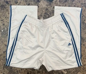 VINTAGE ADIDAS WHITE TRACK PANTS SZ M - Picture 1 of 4