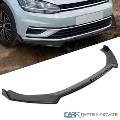 Fit 14-20 Volkswagen Golf GTI MK7 Glossy Black Front Bumper Lip Spoiler Splitter - Image 1 of 4