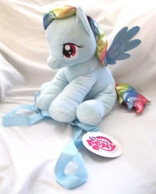 My Little Pony Friendship is Magic Rainbow Dash Plush Character Backpack Bag-VE2 - Image 1 of 4