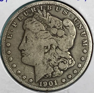 1901 O Morgan Silber Dollar ~ New Orleans Mint ~ alte US Münze - Bild 1 von 5