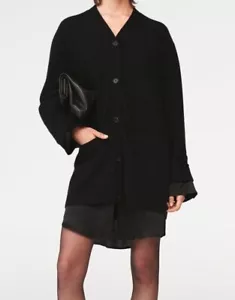 Zara Steven Meisel Kombi Strick Wolle Kaschmir Cardigan Schwarz XS 3039/303 NEU - Bild 1 von 9