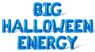 GRAN ENERGÍA DE HALLOWEEN Letra Globo Banner - Decoraciones de Suministros para Fiesta de Halloween Foto 1 de 4