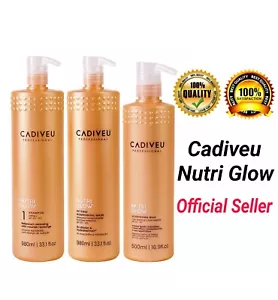 Cadiveu Nutri Glow Kit-Shampoo 980ml, Nutrition Mask 980ml, Nutrition Wax 500ml - Picture 1 of 11