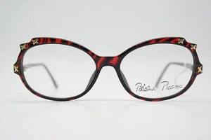 Vintage Glasses Paloma Picasso 3744 Wine Red Black Gold Oval Frame - Picture 1 of 6