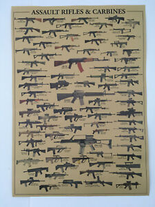 Assault Rifles & Carbines Poster Print Picture Photo Guns Weapons Ak47 AR15