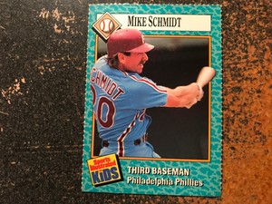 Mike Schmidt Phillies 1989 Sports Illustrated for Kids Magazine Card #90 NM