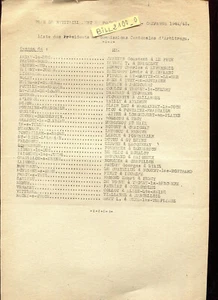 guerre 1939-45 Plan de Ravitaillement de pommes de terres.Campagne 1942-43.liste - Imagen 1 de 1