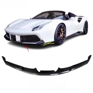 Real Carbon Fiber Front Bumper Lip Cover Diffuser Lip Kit For Ferrari 488 1pcs - Picture 1 of 13