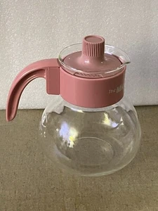 Vintage Gemco The Micro-Kettle Heat Resistance Glass Made in USA B-10 Pink 3 Cup - Picture 1 of 10