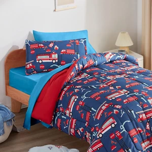 Kids Twin Bedding Comforter Set - 5 Pieces Super Cute & Soft Bedding Sets & Coll - Picture 1 of 7
