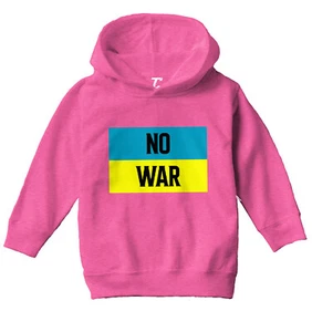 No War - Ukraine Flag Peace Ukrainian Pride Support Toddler/Youth Hoodie - Picture 1 of 12