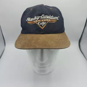 Harley Davidson New York Cafe Motorcycles Hat/ Cap Ride Free Faux Suede - Picture 1 of 7