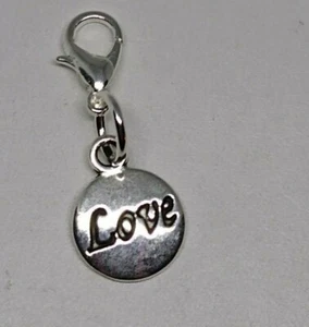 1pc or 20pc "Love" Charm/ Zipper Pull/ Pendant; Tibetan Silver; Inspiration - Picture 1 of 2