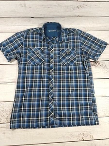 Kuhl Uomo Manica Corta Media Bottone Frontale Plaid Leggero V7 - Foto 1 di 4