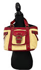 Coach Legacy Bag Straw Red Leather  Tote Beautiful Summer Purse Clean Roomy