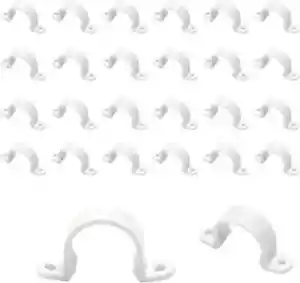 100 Stück 2-Loch Kunststoff Rohrschellen für 3/4 Zoll PVC Befestigungswinkel - Bild 1 von 11