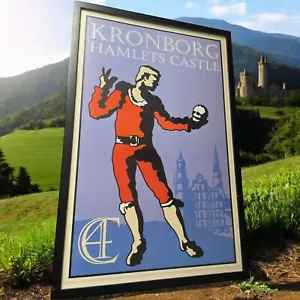 Kronborg Hamlet’s Castle gerahmtes Theater Grafik Papier Shakespeare Kunst Poster - Bild 1 von 11