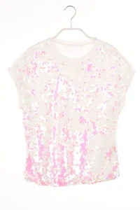 here+there C&A T-Shirt Pailletten 158 off-white - Bild 1 von 5