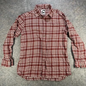 Mountain Khakis Flannel Button Shirt Mens Medium Red Plaid Gorpcore Outdoor - Picture 1 of 6